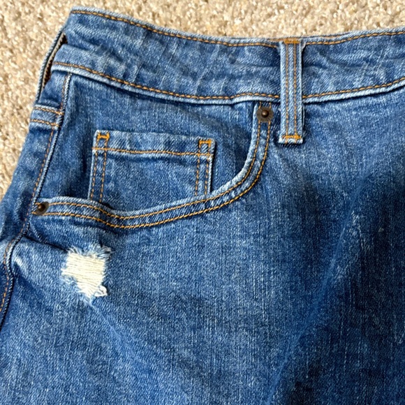 Old Navy Distressed Blue A-Line Skirt - Picture 6 of 7